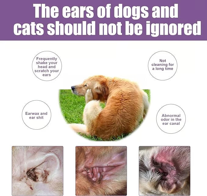 Pet Ear Cleaner - Infection Treatment for Dogs & Cats